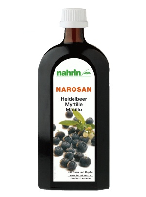 Just Narosan borůvkový sirup 500 ml - doplňuje vitaminy a železo